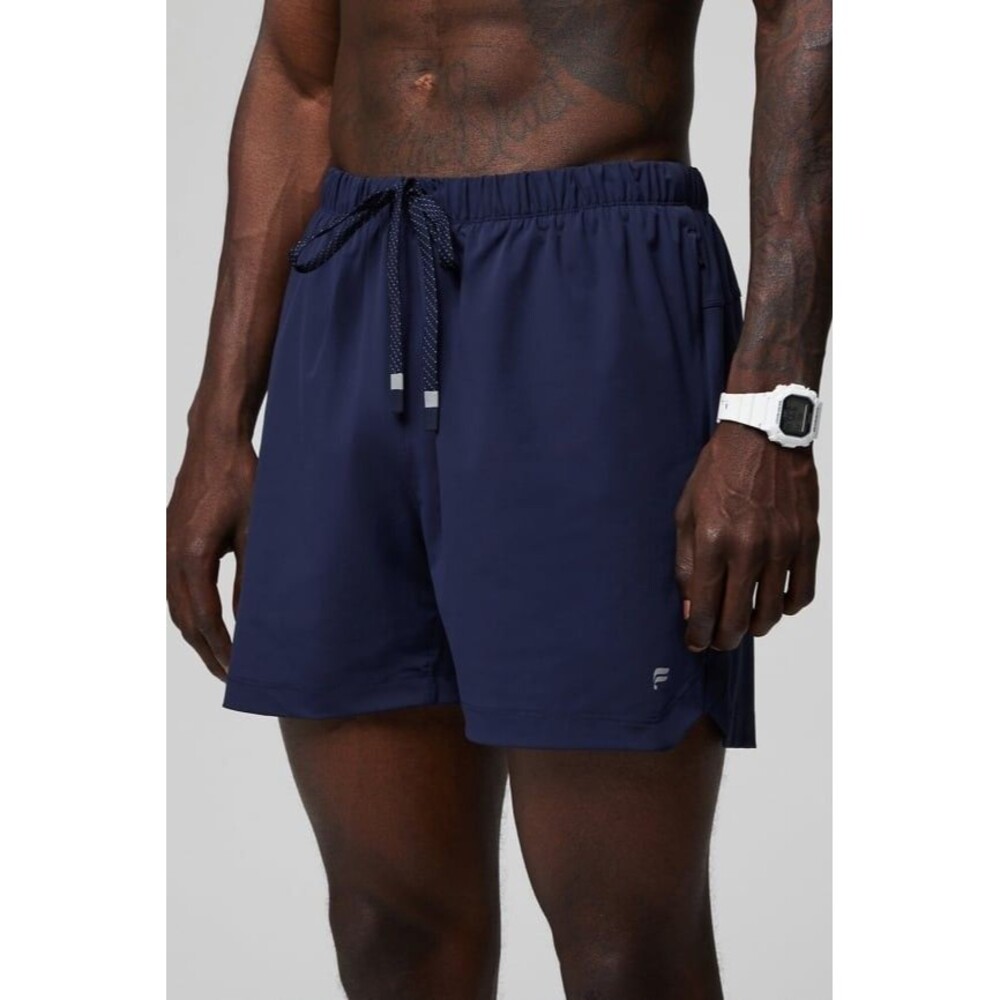 Fabletics Men's Navy Blue Short Linen 5in Size Large